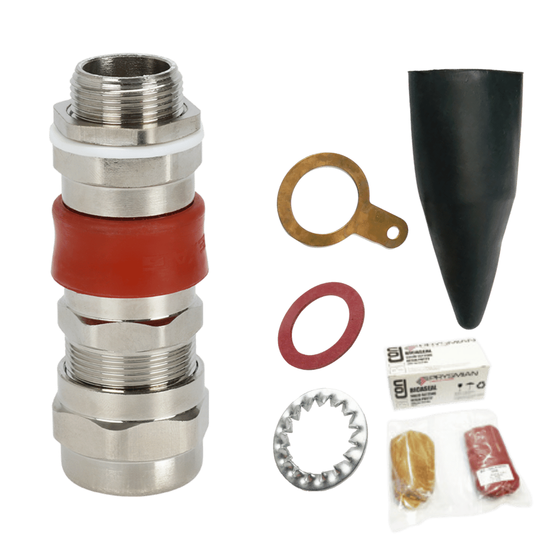 Exd Barrier Putty Double Compression Armoured Cable Gland - IECEx ATEX Hazardous Area